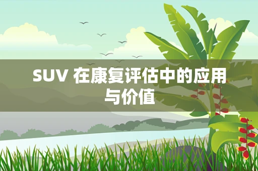 SUV 在康复评估中的应用与价值