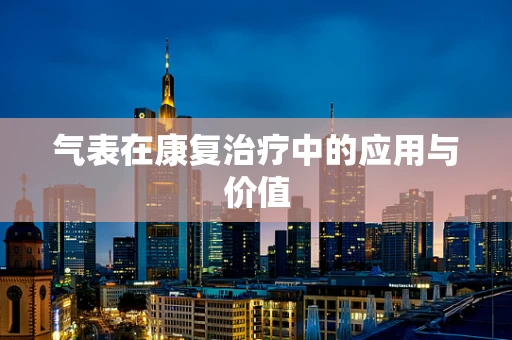 气表在康复治疗中的应用与价值