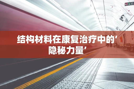 结构材料在康复治疗中的‘隐秘力量’