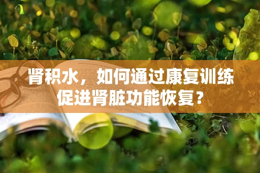 肾积水，如何通过康复训练促进肾脏功能恢复？