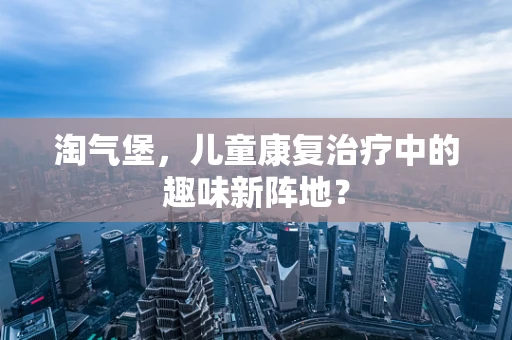 淘气堡，儿童康复治疗中的趣味新阵地？