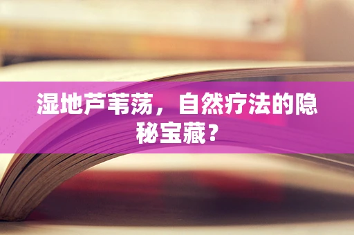 湿地芦苇荡，自然疗法的隐秘宝藏？