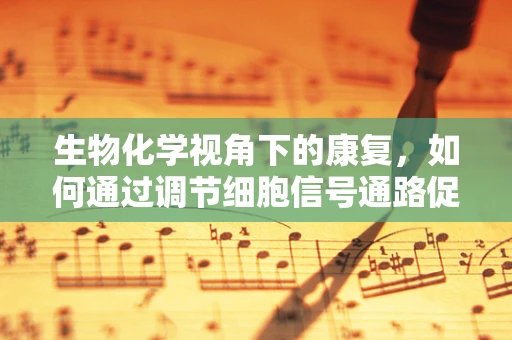 生物化学视角下的康复，如何通过调节细胞信号通路促进神经再生？