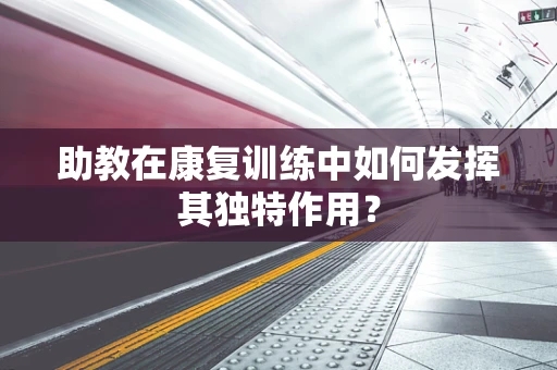 助教在康复训练中如何发挥其独特作用？