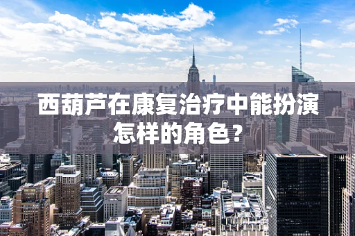 西葫芦在康复治疗中能扮演怎样的角色？