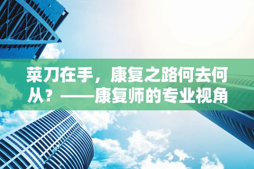 菜刀在手，康复之路何去何从？——康复师的专业视角