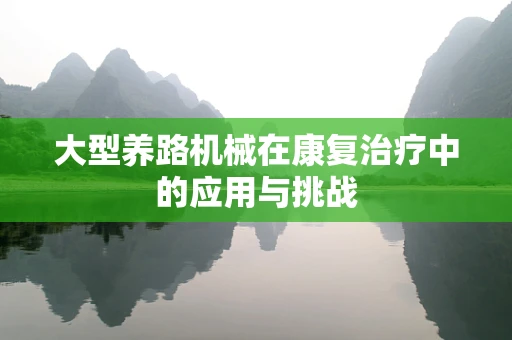 大型养路机械在康复治疗中的应用与挑战