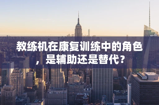 教练机在康复训练中的角色，是辅助还是替代？