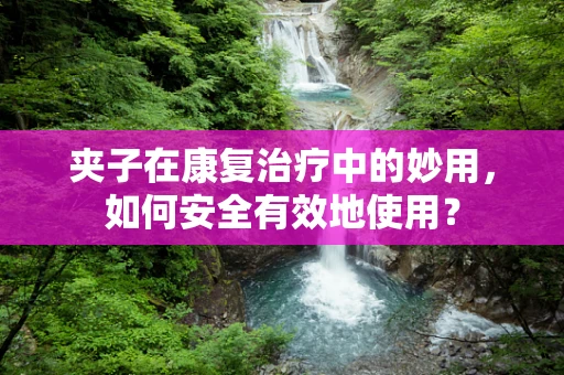 夹子在康复治疗中的妙用，如何安全有效地使用？
