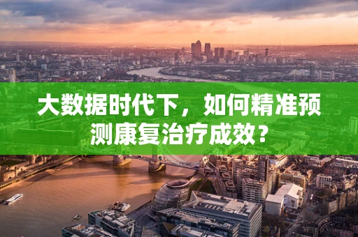 大数据时代下，如何精准预测康复治疗成效？