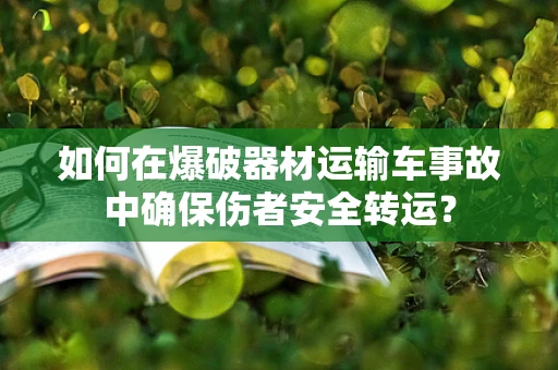 如何在爆破器材运输车事故中确保伤者安全转运？