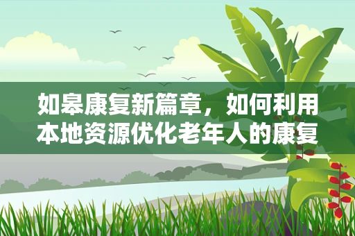 如皋康复新篇章，如何利用本地资源优化老年人的康复环境？