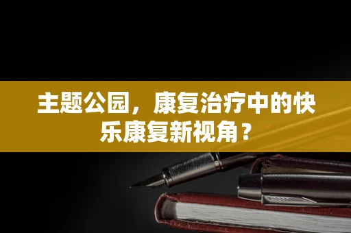 主题公园，康复治疗中的快乐康复新视角？