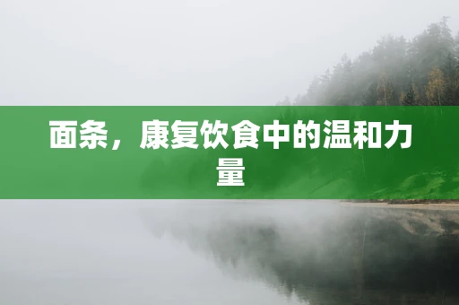 面条，康复饮食中的温和力量
