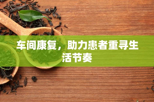 车间康复，助力患者重寻生活节奏