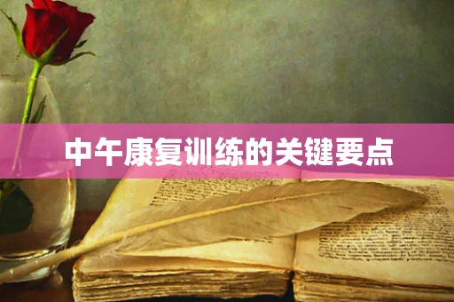 中午康复训练的关键要点