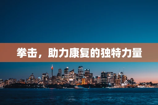 拳击，助力康复的独特力量