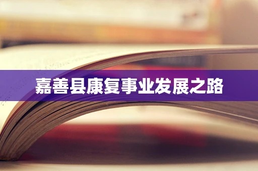 嘉善县康复事业发展之路