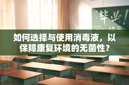 如何选择与使用消毒液，以保障康复环境的无菌性？