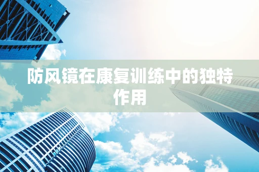 防风镜在康复训练中的独特作用