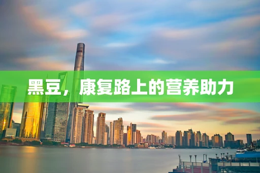 黑豆，康复路上的营养助力